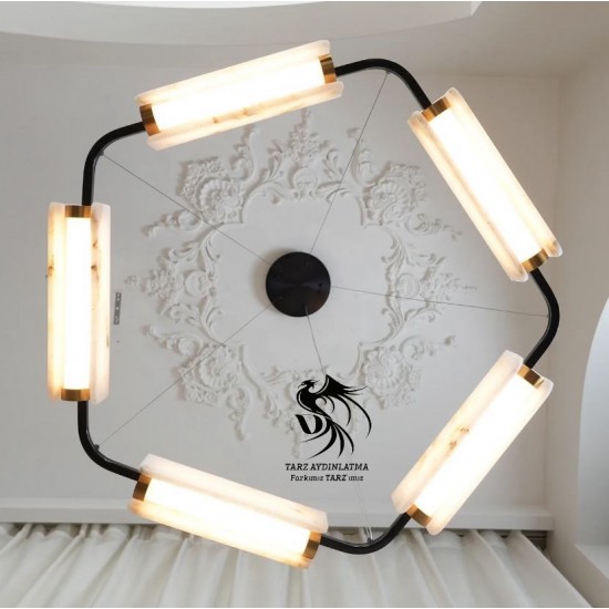 Aura Mermer Sarkıt Avize 1