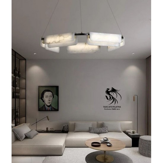 Aura Mermer Sarkıt Avize 1