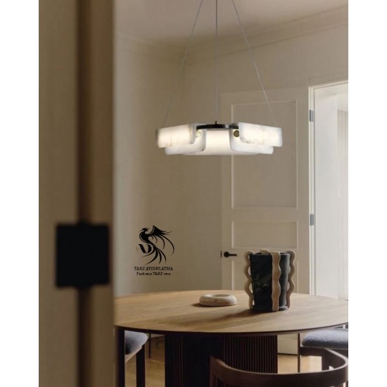 Aura Mermer Sarkıt Avize 2