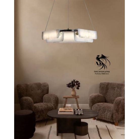 Aura Mermer Sarkıt Avize 2