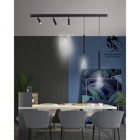 Led Spotlu Boru Sarkıt Avize