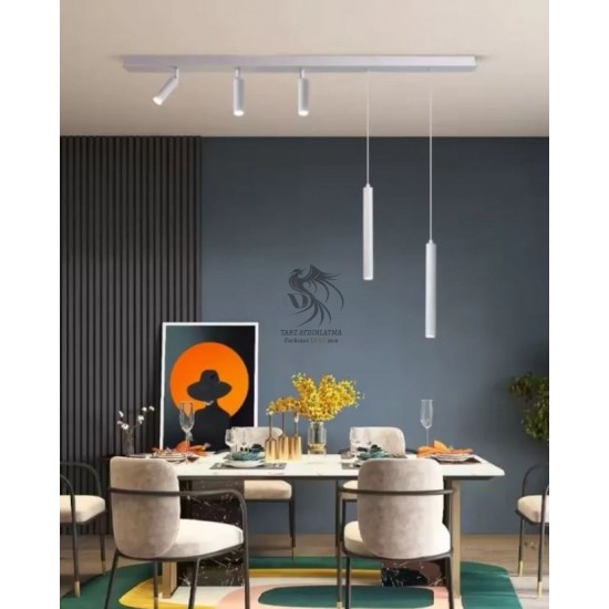 Led Spotlu Boru Sarkıt Avize