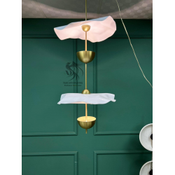 Dalgalı Metal 2'li Sarkıt Avize