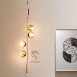 Line Renkli Cam Sarkıt Avize