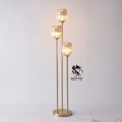 İris 3'lü Bal Renkli Cam Lambader