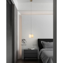 Küp Mermer Marble Tekli Sarkıt Avize 12cm