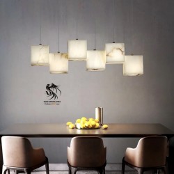 Küp Mermer Marble 6'lı Sarkıt Avize 12cm