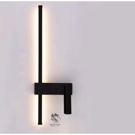 Led Spotlu Çubuk Siyah Aplik