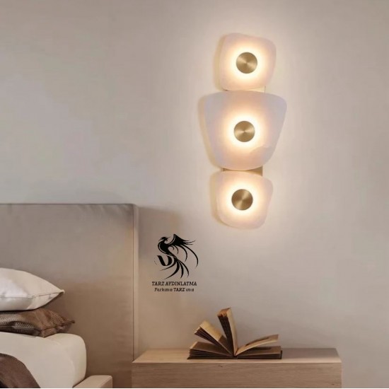 Mermer Çiçek Aplik