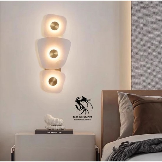 Mermer Çiçek Aplik