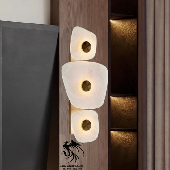 Mermer Çiçek Aplik