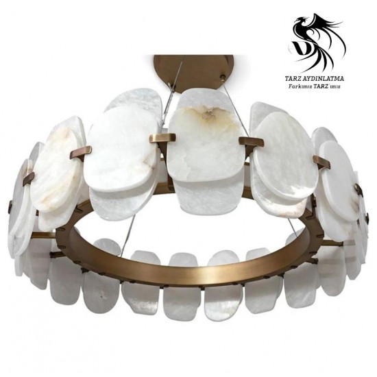 Mermer Taş Sarkıt Avize 60cm