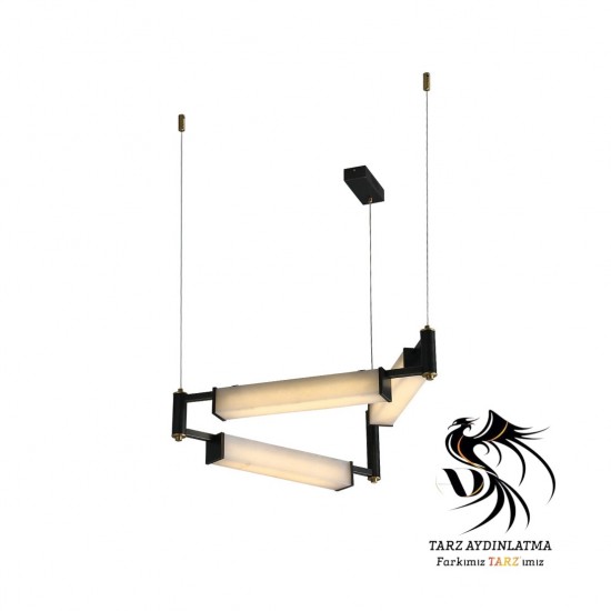 Lusso Geometrik Mermer Sarkıt Avize