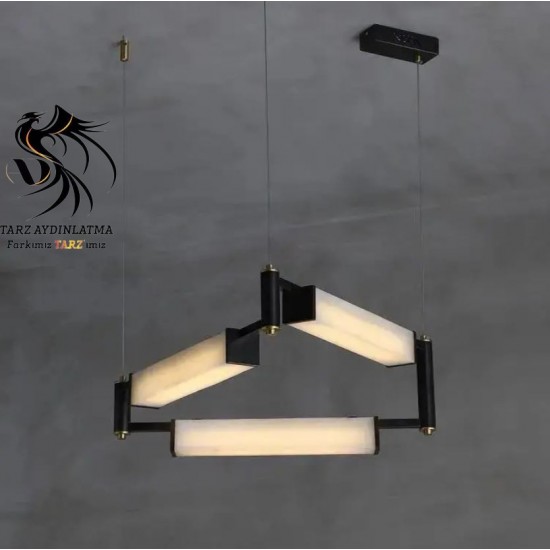 Lusso Geometrik Mermer Sarkıt Avize