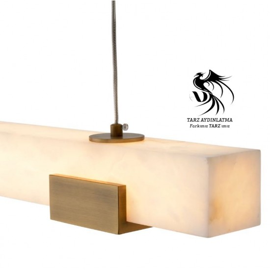 Mermer Fure Lineer Led Sarkıt Avize