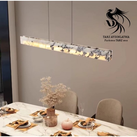 Viola Mermer Lineer Led Sarkıt Avize Viola Mermer Lineer Led Sarkıt Avize