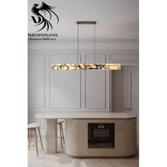 Viola Mermer Lineer Led Sarkıt Avize Viola Mermer Lineer Led Sarkıt Avize