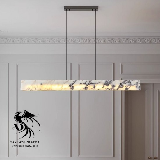 Viola Mermer Lineer Led Sarkıt Avize Viola Mermer Lineer Led Sarkıt Avize