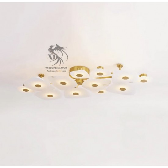 Mermer Çiçek Plafonyer Avize 1