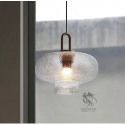 Nervürlü Buzlu Şeffaf Cam Sarkıt