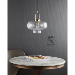 Nervürlü Buzlu Şeffaf Cam Sarkıt