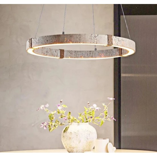 Traverten Led Halka Sarkıt Avize