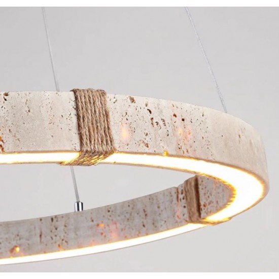 Traverten Led Halka Sarkıt Avize