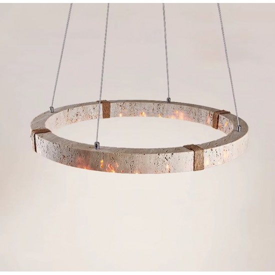 Traverten Led Halka Sarkıt Avize