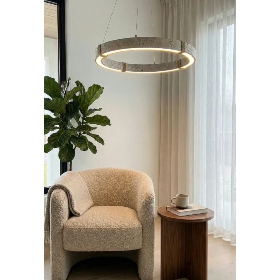 Traverten Led Halka Sarkıt Avize