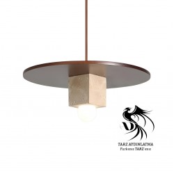 Traverten Disk Küp Sarkıt Avize