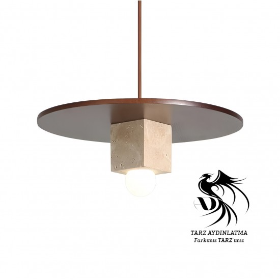 Traverten Disk Küp Sarkıt Avize Traverten Disk Küp Sarkıt Avize