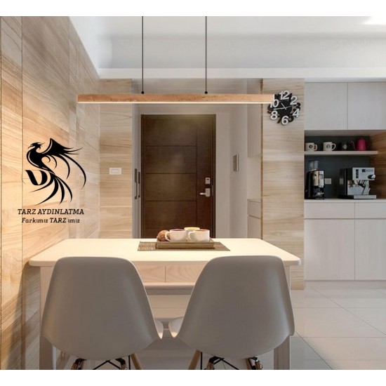 Traverten Lineer Led Sarkıt Avize