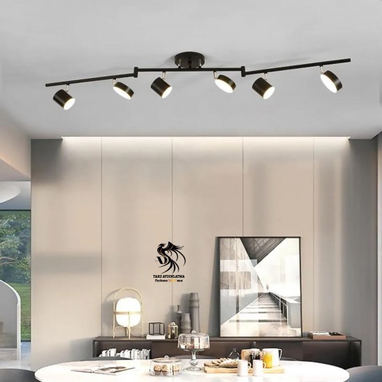 Led Spotlu Kollu Siyah Plafonyer Avize Led Spotlu Kollu Siyah Plafonyer Avize