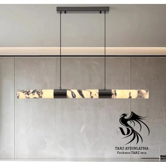 Mermer Viola Silindir Sarkıt Avize