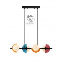 Renkli Disk Cam Sarkıt Avize 2