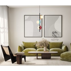 Renkli Disk Cam Sarkıt Avize 1