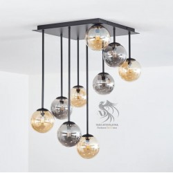 9'LU RENKLİ CAM AVİZE